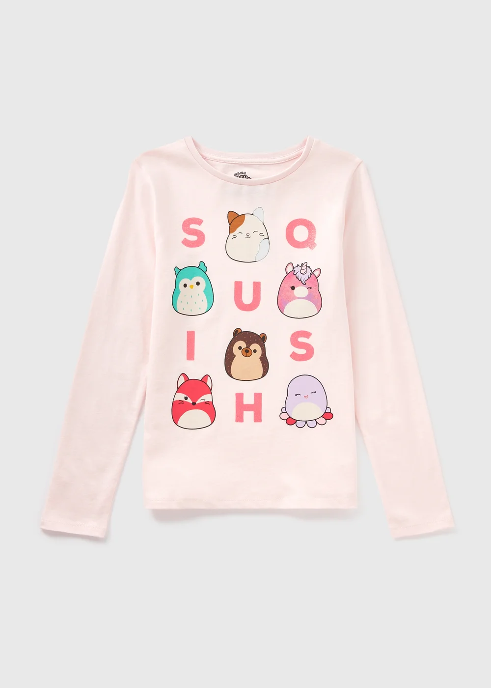 Squishmallow Kids Pink Long Sleeve Top (5-13yrs) - Age 5 Years Image 1