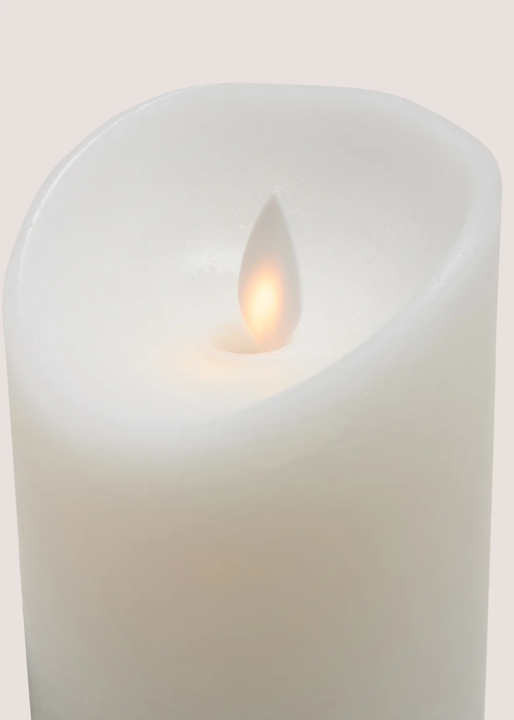 White LED Small Pillar Candle Image 2