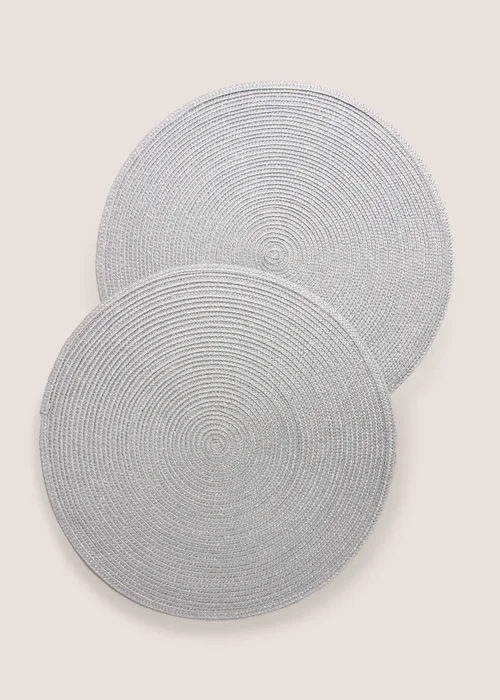 Wondrous 2 Pack Silver Placemats Image 1