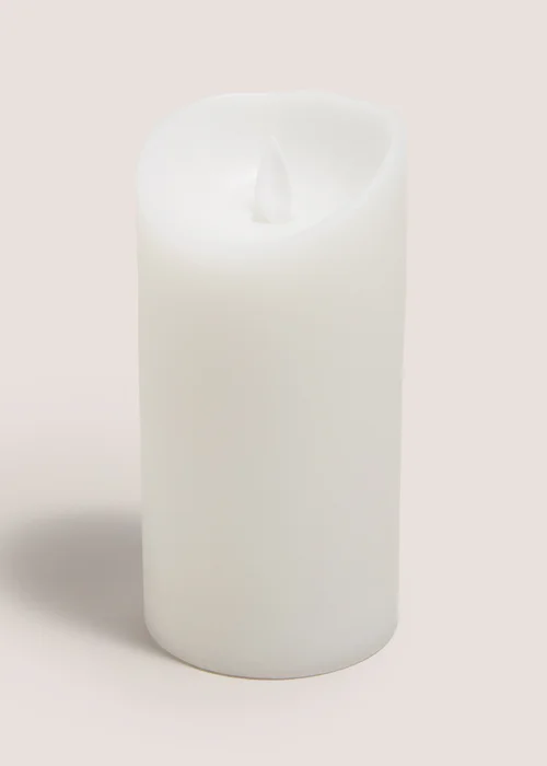 White LED Pillar Candle Image 1