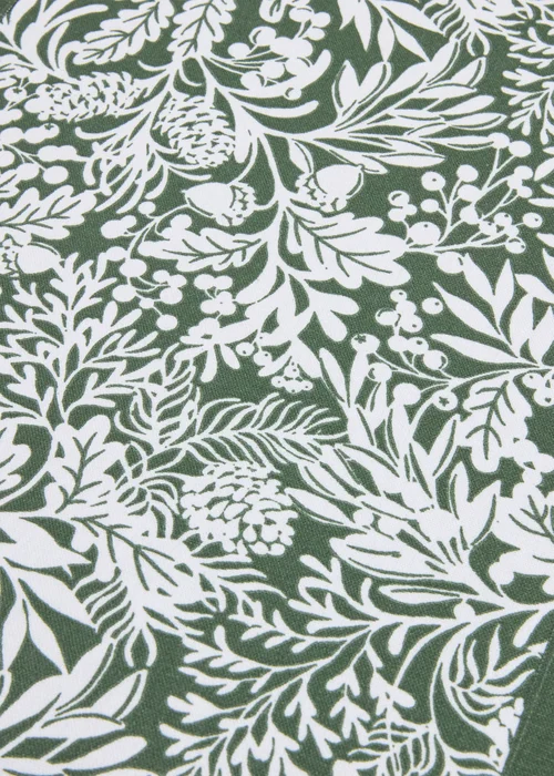 Winter Poem Green Winter Leaf Table Runner Image 2