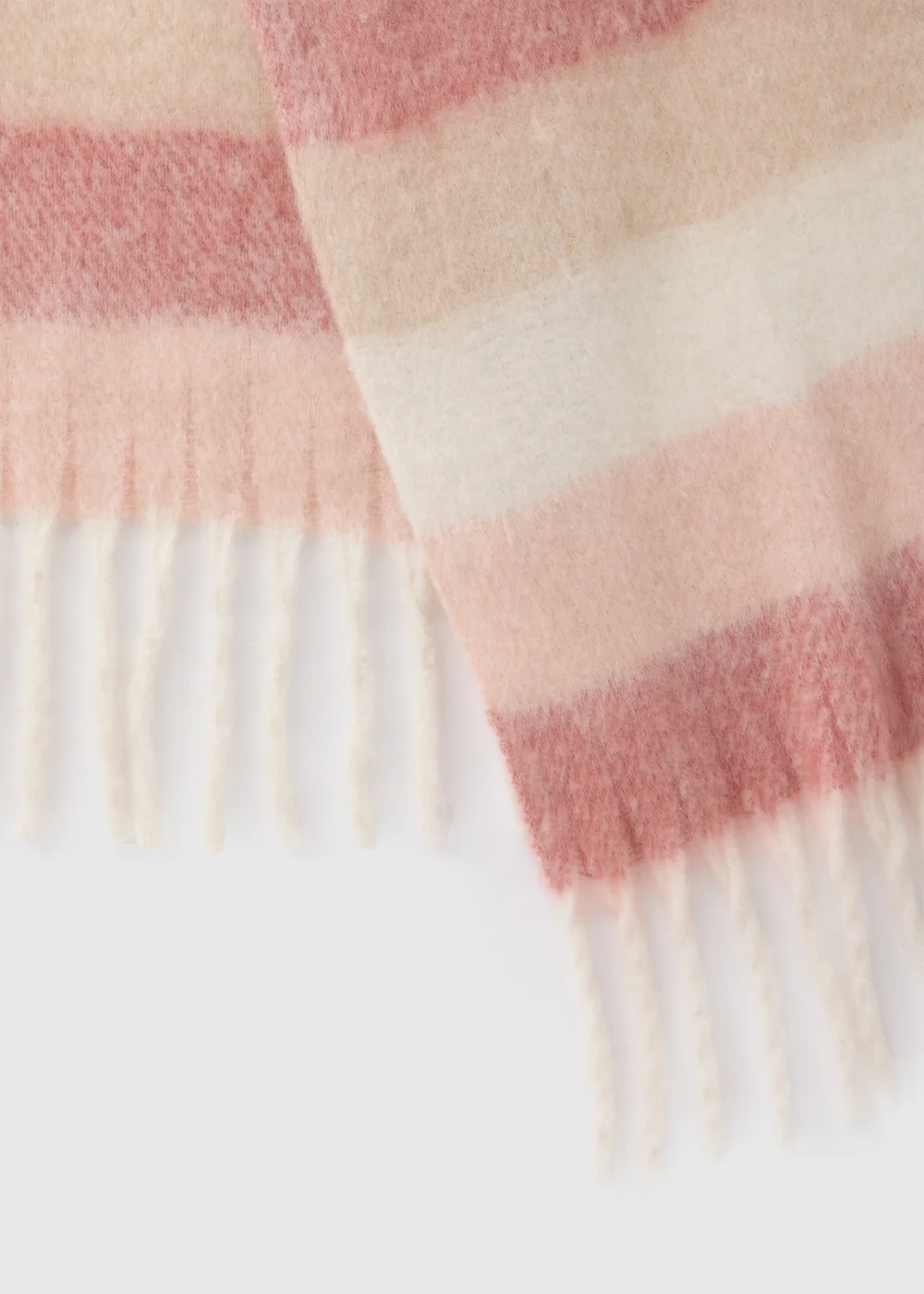 Pink Stripe Brushed Scarf - One Size Image 2
