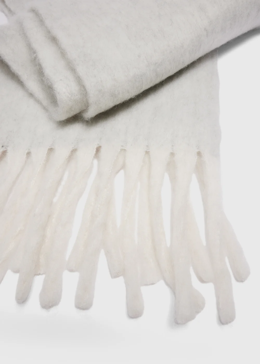 Grey Brushed Scarf - One Size Image 2