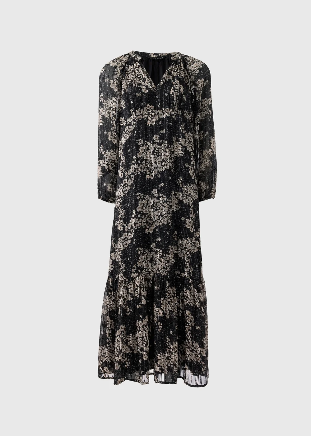 Et Vous Black Ditsy Floral Midaxi Dress - Size 8 Image 4