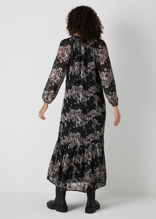 Et Vous Black Ditsy Floral Midaxi Dress - Size 8 Image 2