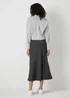 Et Vous Charcoal Satin Midi Skirt - Size 8 Image 2