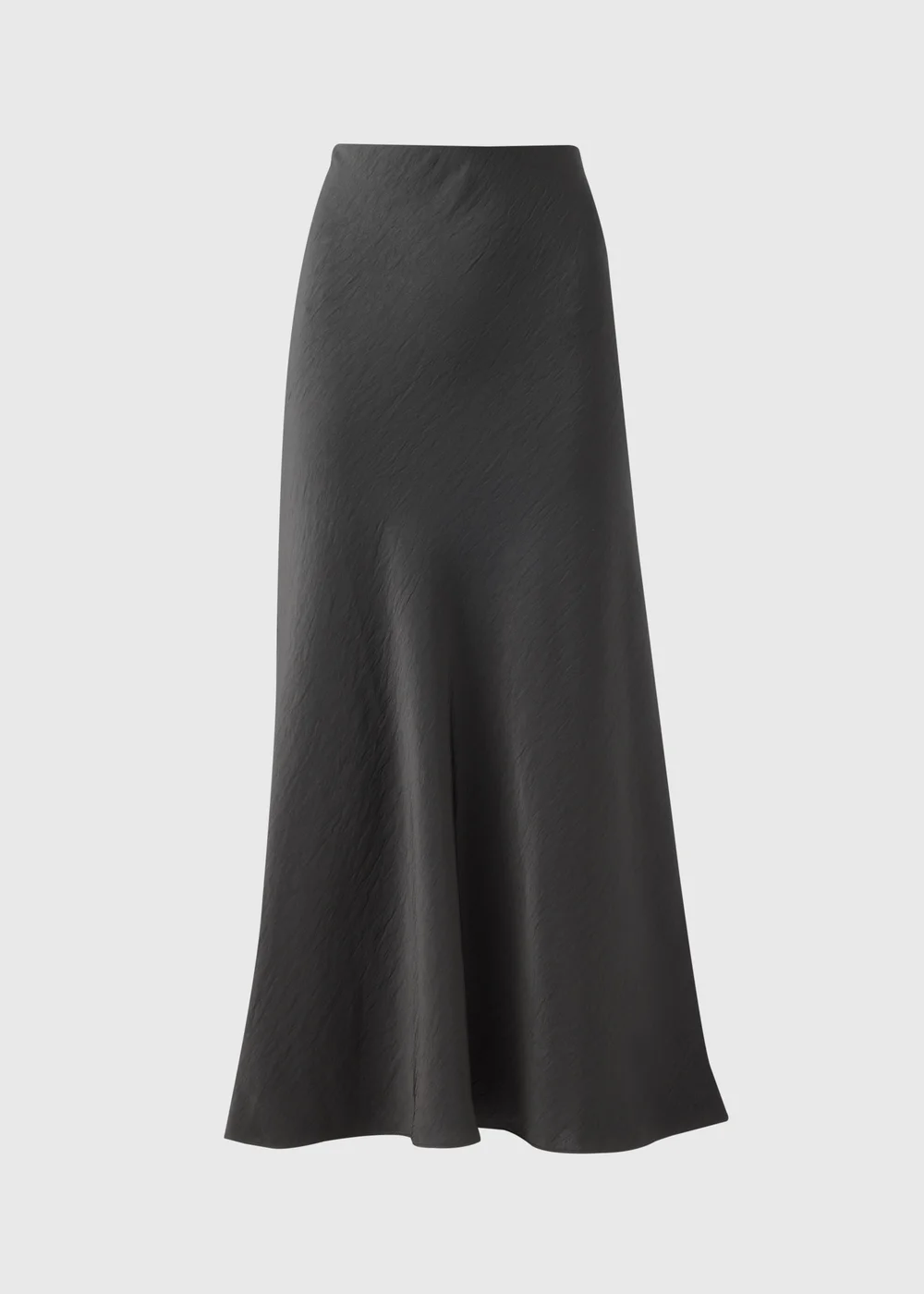 Et Vous Charcoal Satin Midi Skirt - Size 8 Image 4