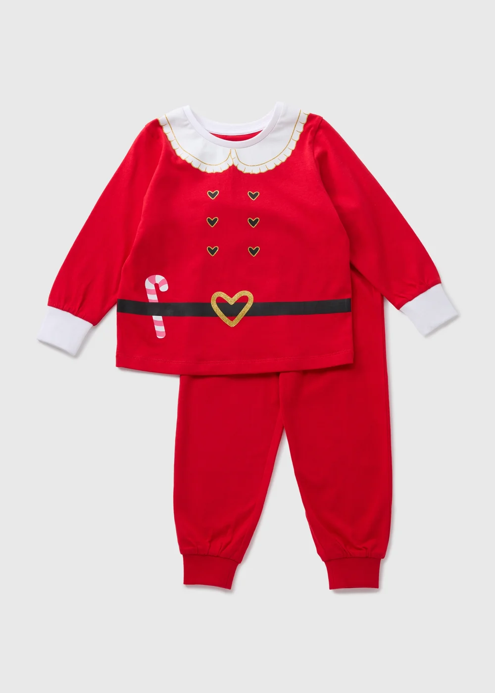 Kids Red Mrs Claus Pyjama Set (1-7yrs) - 1 half year to 2 Image 1