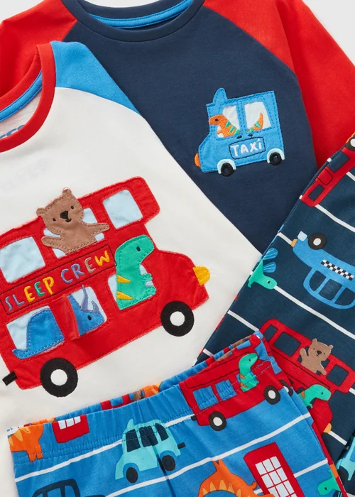 2 Pack Boys Transport Pyjama Sets (1-7yrs) - 1 half year to 2 Image 2