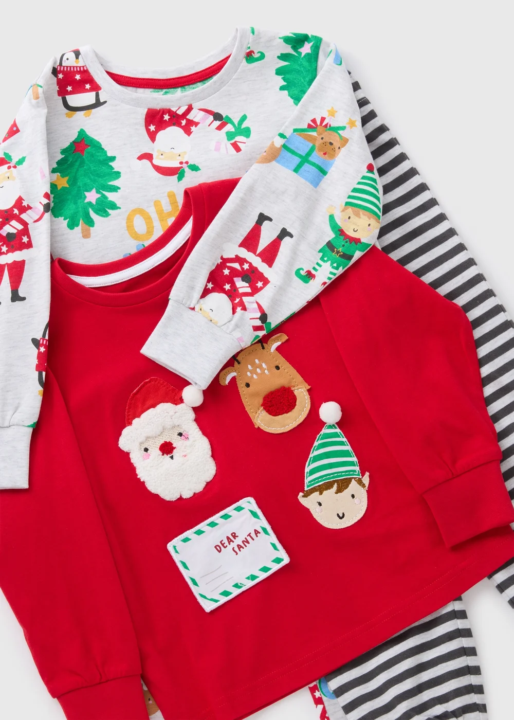 2 Pack Kids Red Christmas Pyjama Set (1-7yrs) - 1 to 1 half years Image 2