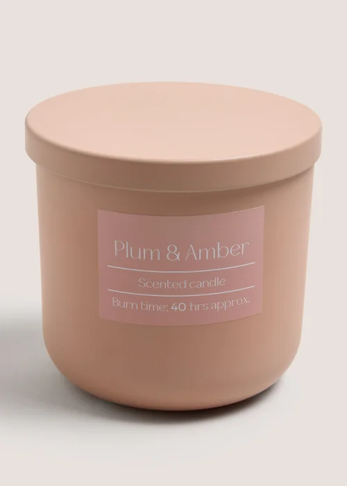 Plum & Amber Scented Jar Candle Image 1