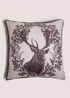 Winter Poem Black Stag Cushion Image 1