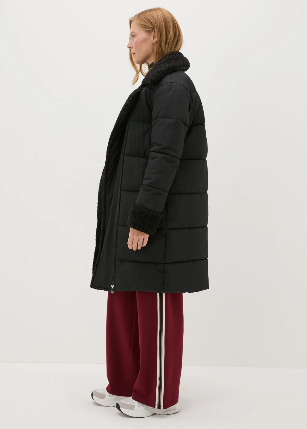 Black Hybrid Padded Coat - 8 Image 3