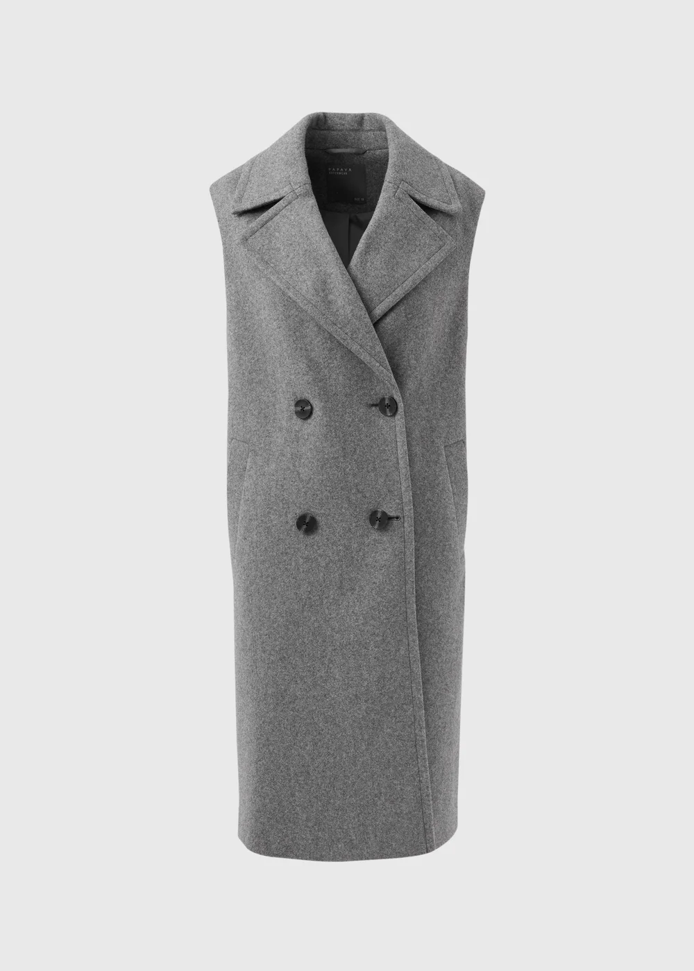 Grey Sleeveless Overcoat - 8 Image 4