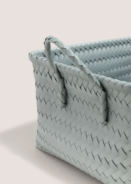 Grey Plastic Woven Tray Image 2
