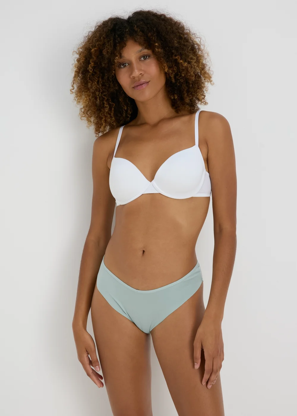 Green Lace Detail Brazilian Knickers - Small Image 1