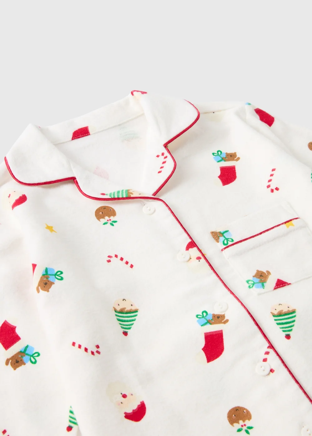 Kids Cream Christmas Ditsy Print Pyjama Set (1-7yrs) - 1 half year to 2 Image 2