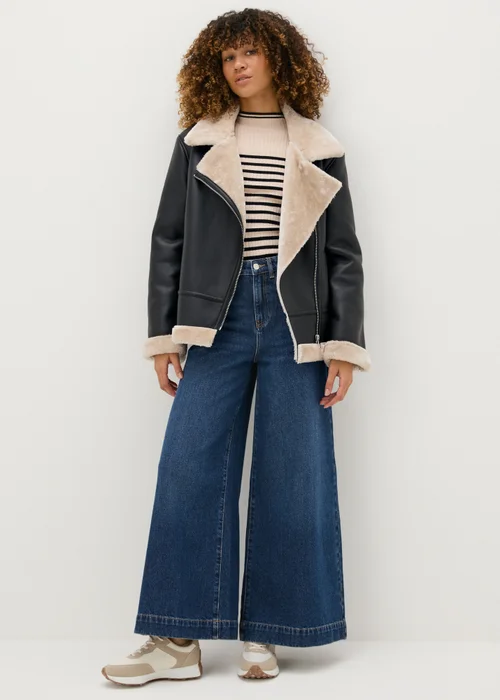 Black Aviator Jacket - 8 Image 1
