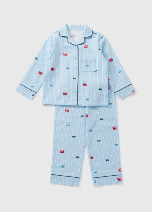 Boys Blue Transport Pyjama Set (1-7yrs) - Age 2 - 3 Years Image 1