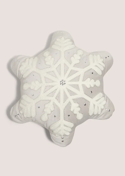 Wondrous Christmas Snowflake Cushion Image 1