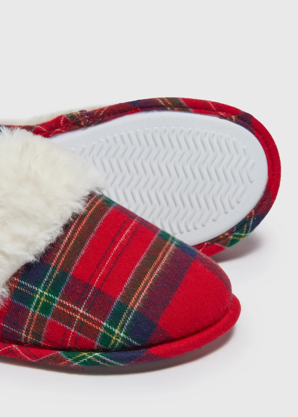 Winter Poem Red Tartan Slippers - S Image 2