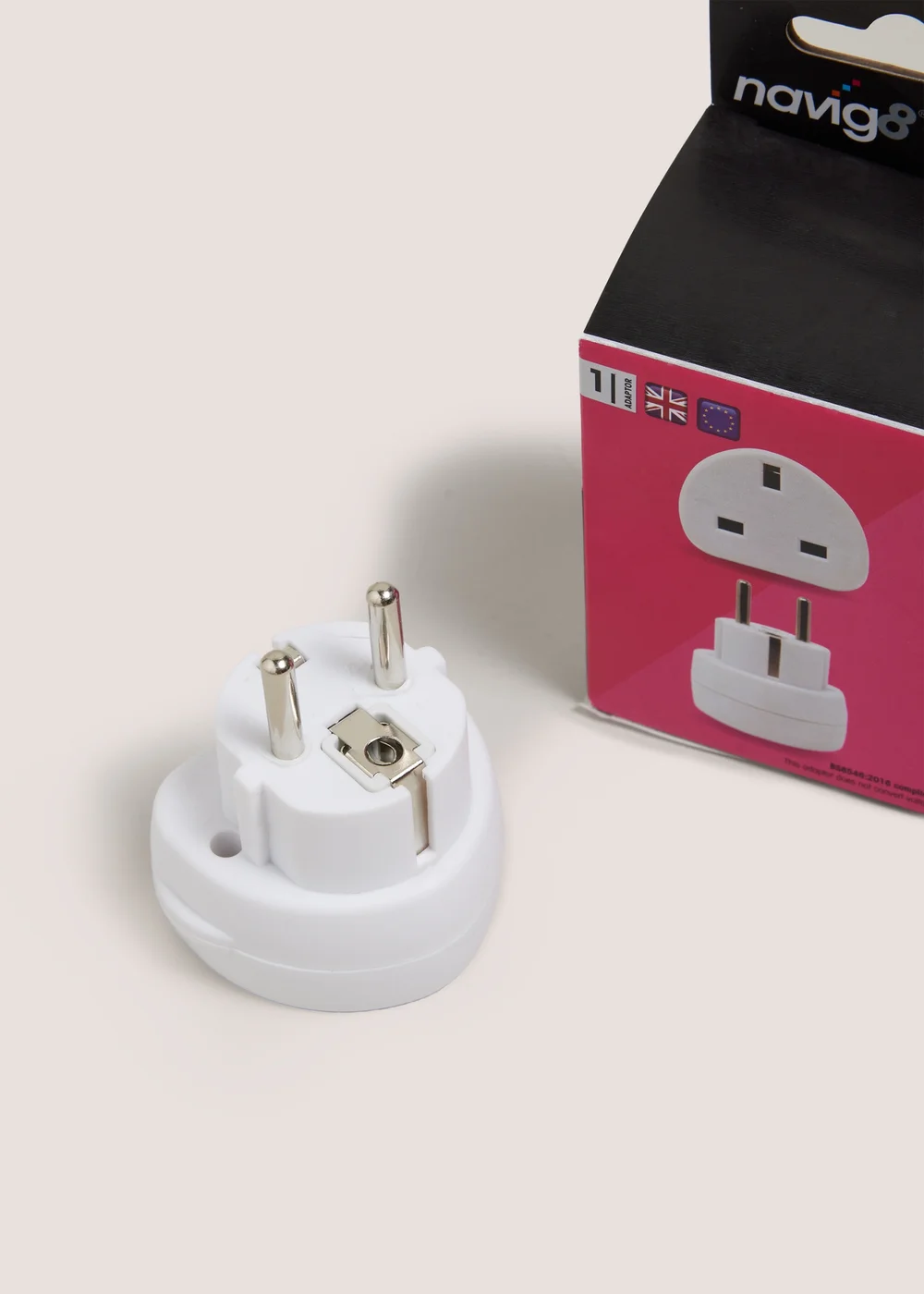 Navig8 UK to EU Travel Adapter Image 2