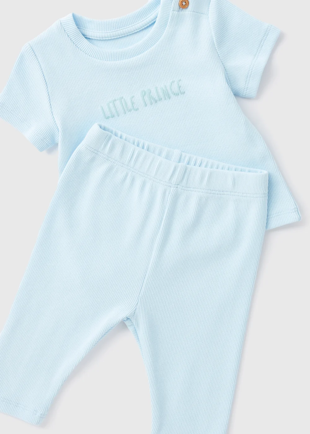 Baby Blue Prince Top and Leggings Set (Newborn-23mths) - Age 0 - 3 Months Image 2