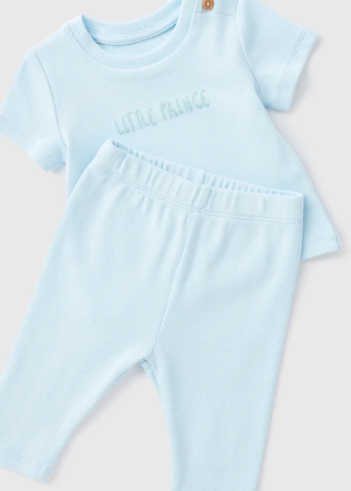 Baby Blue Prince Top and Leggings Set (Newborn-23mths) - Age 0 - 3 Months Image 2