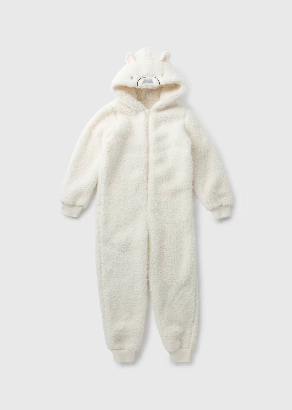 Girls White Polar Bear Onesie (1-7yrs) - 1 half year to 2 Image 1