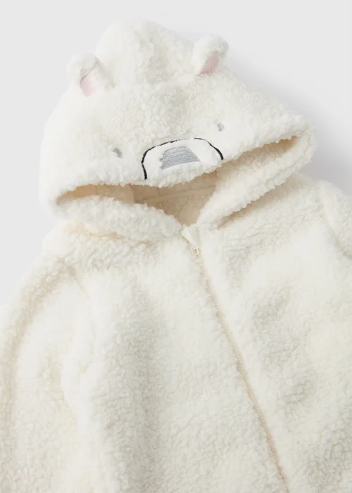 Girls White Polar Bear Onesie (1-7yrs) - 1 half year to 2 Image 2