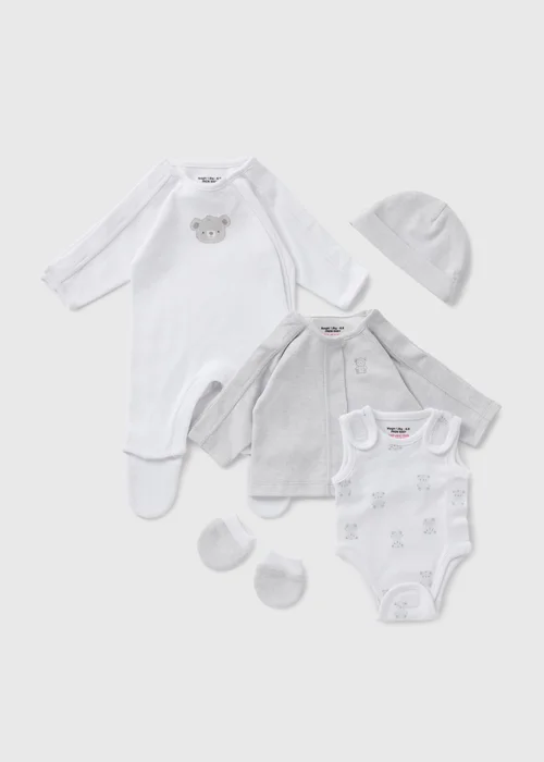 5 Piece Prem Baby Grey Gift Set (3-4lb) - 3lb Image 1
