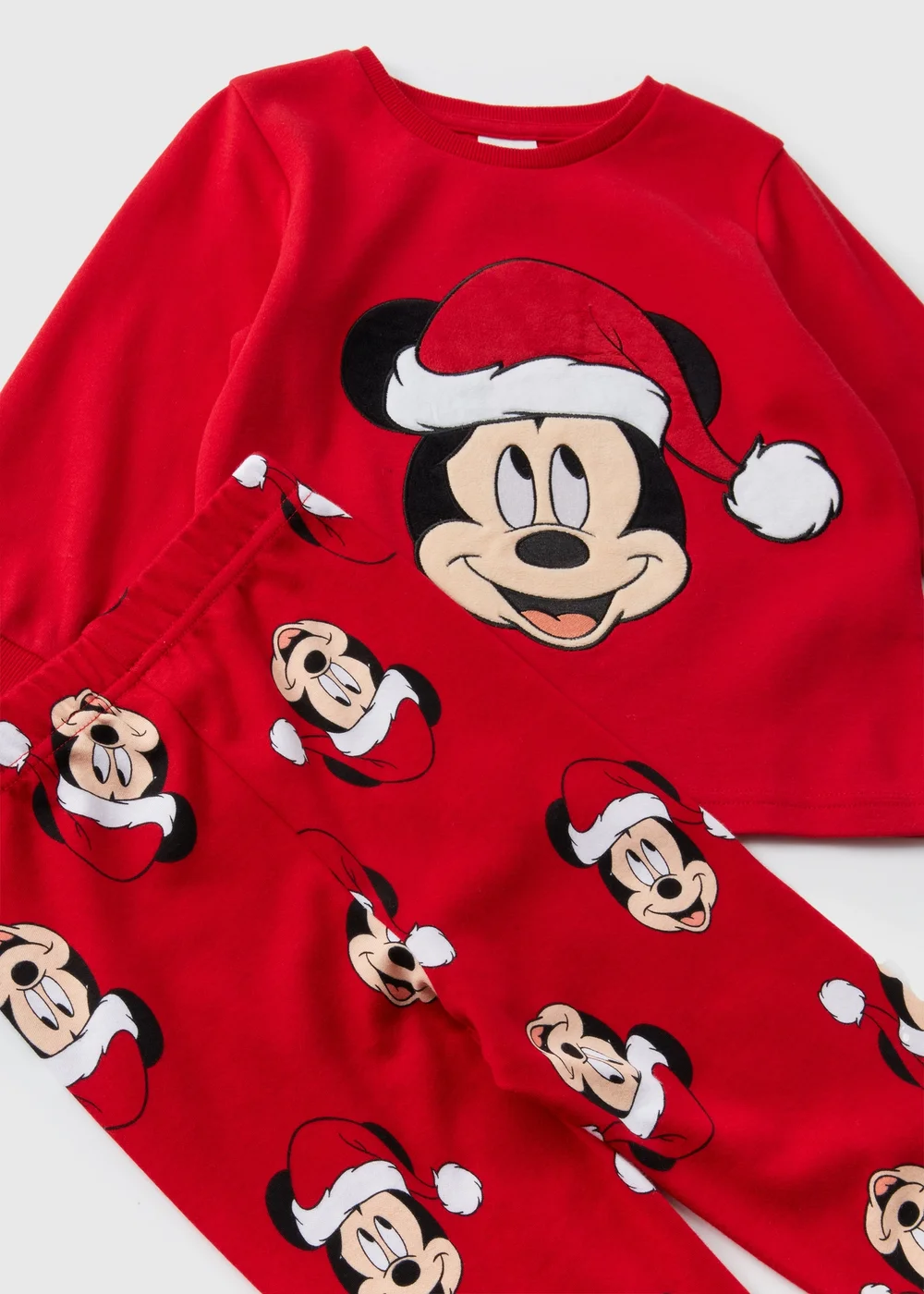Mickey Mouse Boys Red Christmas Pyjama Set (1-7yrs) - 1 half year to 2 Image 2