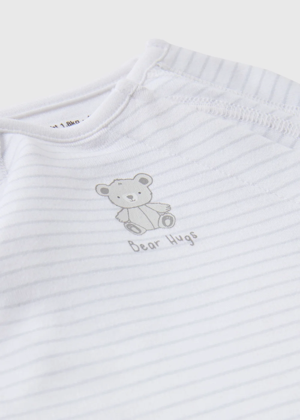 Prem Baby Grey Stripe Sleepsuit (3-4lb) - 3LB PREM BABY Image 2
