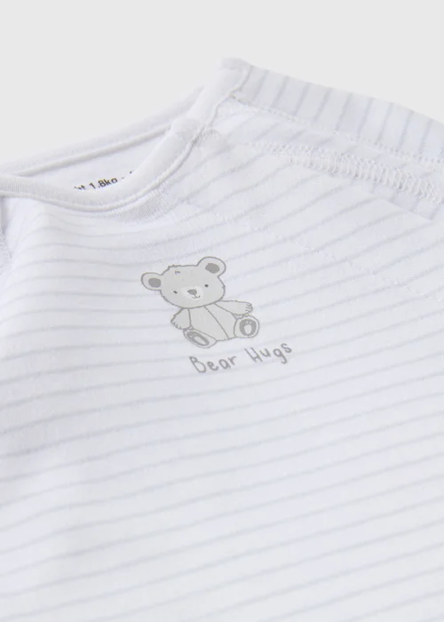 Prem Baby Grey Stripe Sleepsuit (3-4lb) - 3LB PREM BABY Image 2