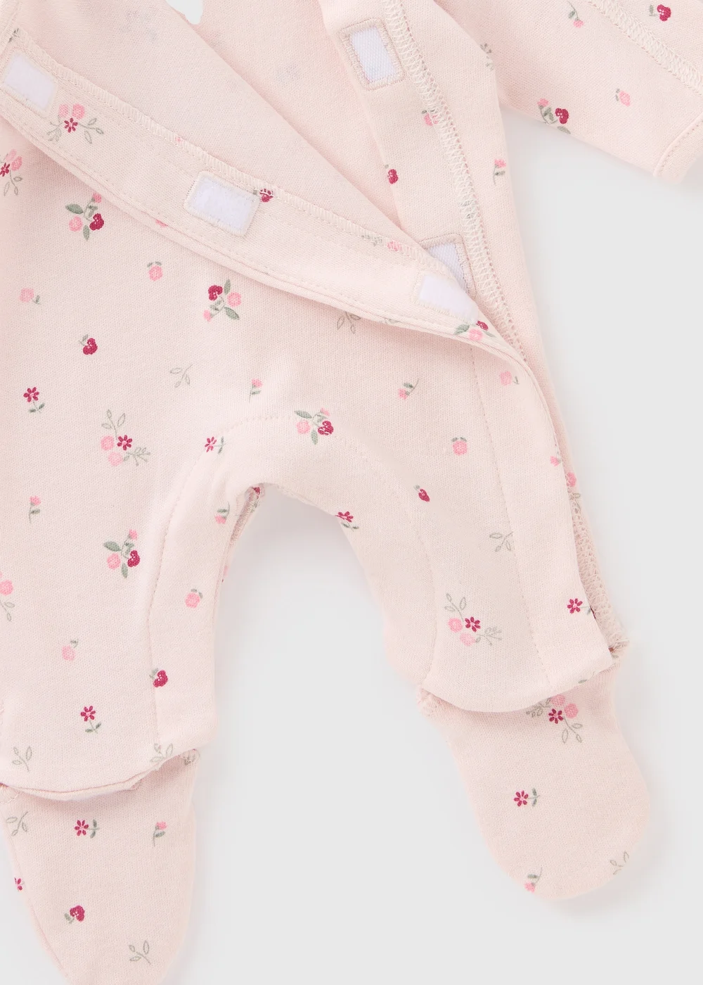 Prem Baby Pink Floral Sleepsuit (3-4lb) - 3LB PREM BABY Image 2