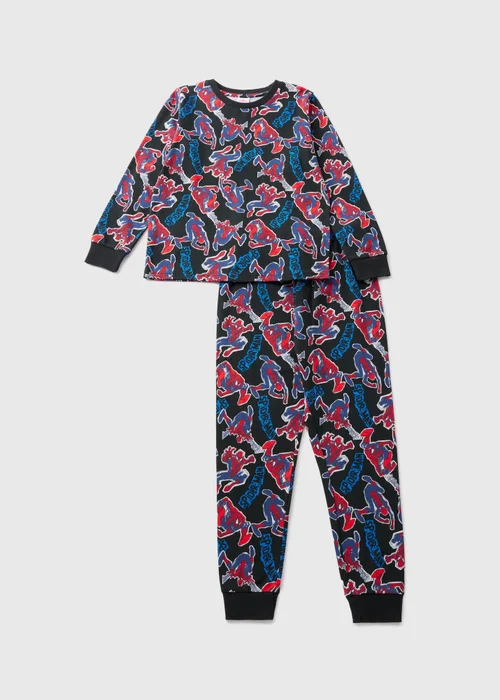 Marvel Kids Black Spider-Man Pyjama Set (4-13yrs) - Age 4 Years Image 1