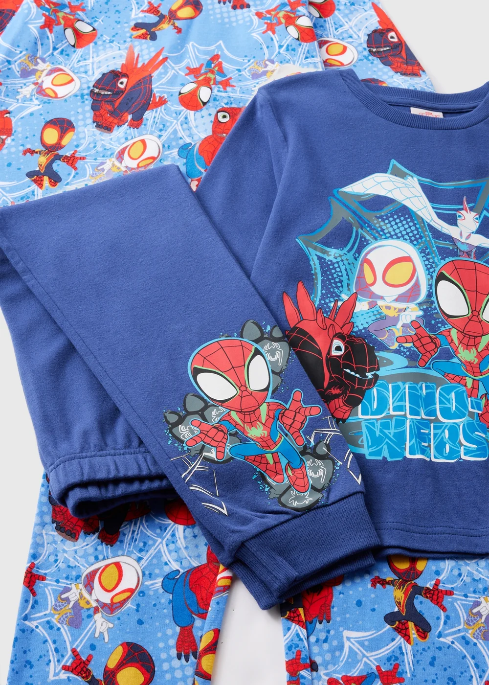 Disney 2 Pack Kids Blue Spidey Dino Pyjama Set (1-7yrs) - Age 2 - 3 Years Image 2