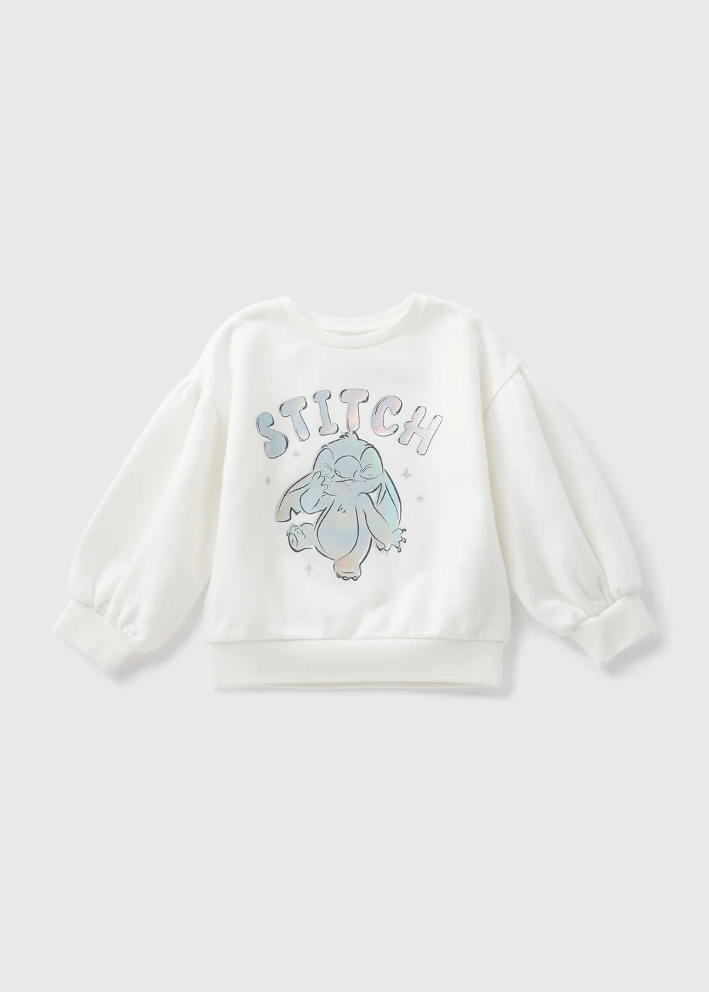 Disney Kids Cream Stitch Sweatshirt (1-7yrs) - 1-1.5 Yrs Image 1