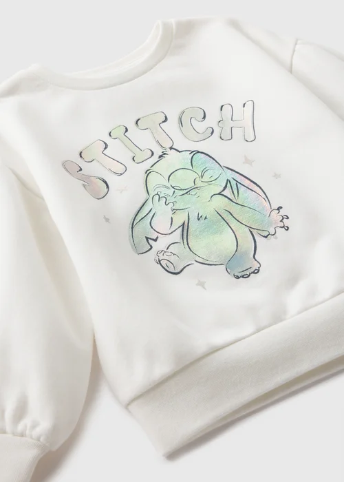 Disney Kids Cream Stitch Sweatshirt (1-7yrs) - 1-1.5 Yrs Image 2