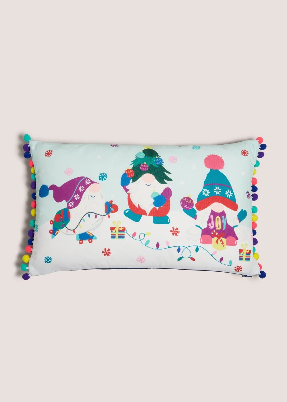 Multicolour Joyful Gnome Cushion Image 1