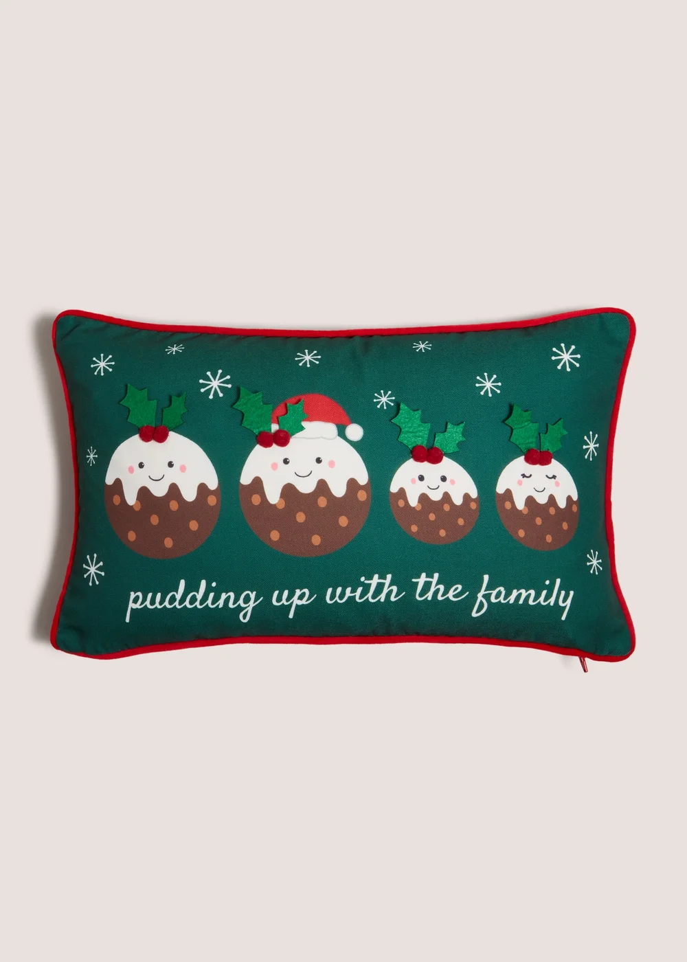 Green Family Pudding Cushion Image 1