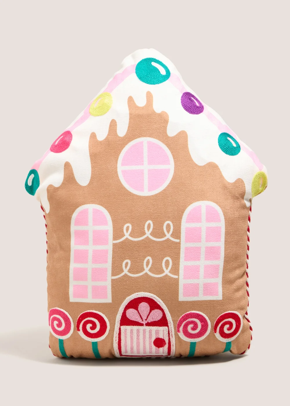 Gingerbread Light Up Cushion Image 1