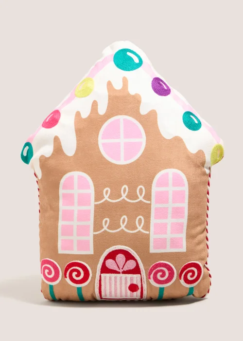 Gingerbread Light Up Cushion Image 1
