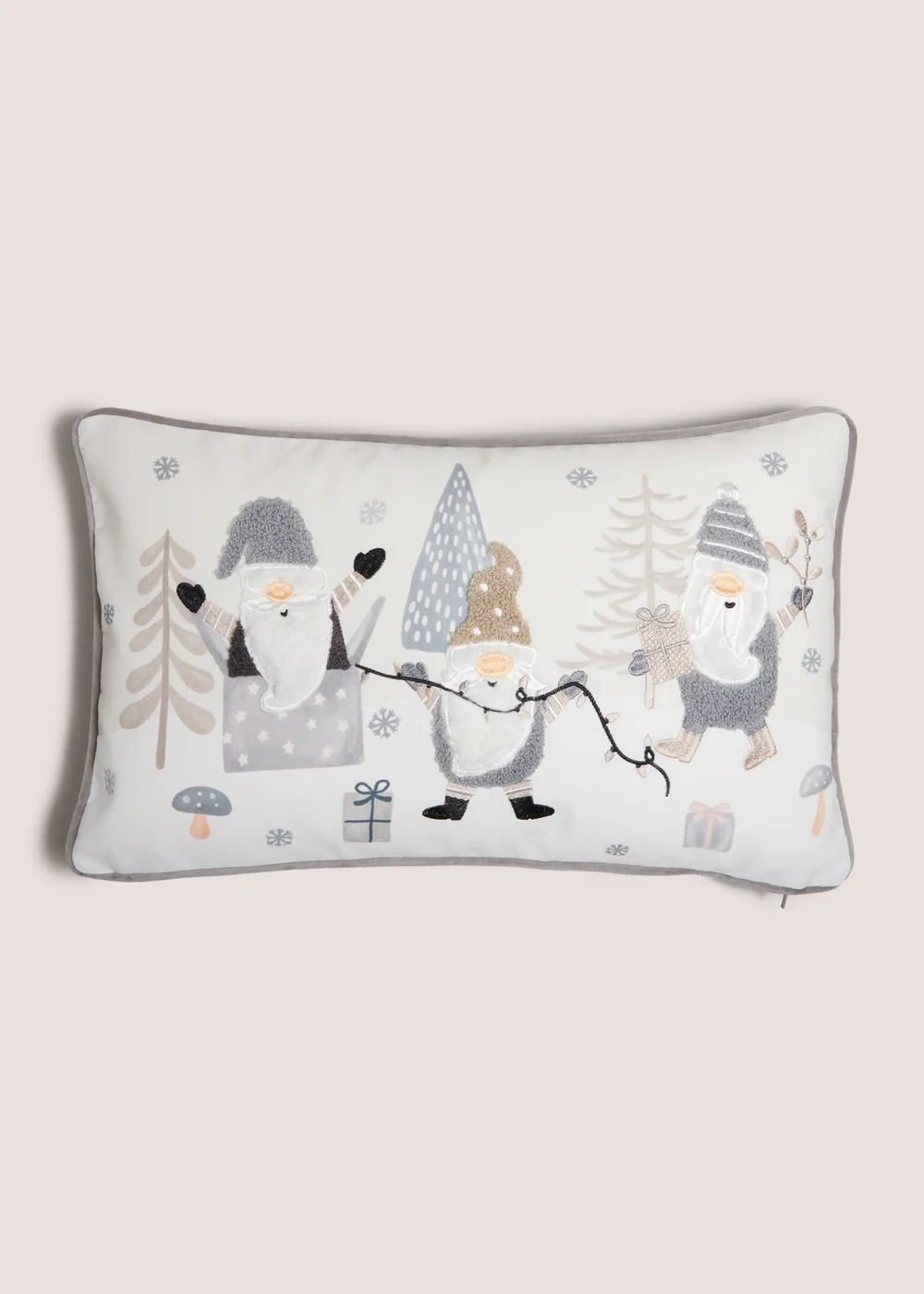 Grey Gnome Cushion Image 1