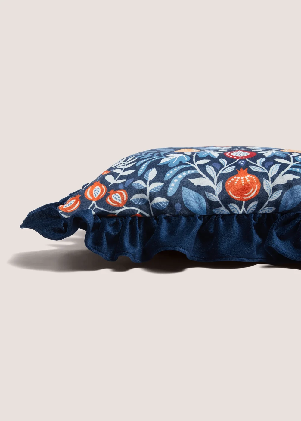 Blue Folk Harvest Cushion (43cm x 43cm) Image 2