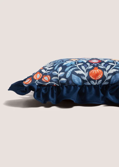 Blue Folk Harvest Cushion (43cm x 43cm) Image 2
