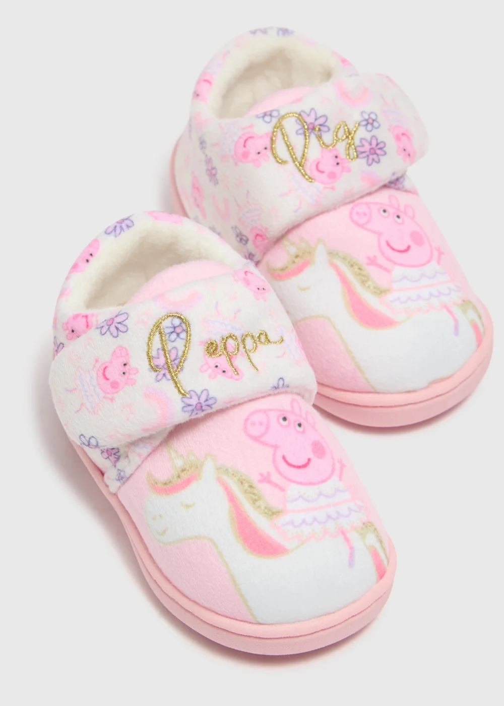 Peppa Pig Kids Pink Peppa Cupsole Slippers (Younger 4-12) - Size 4 Infants Image 2