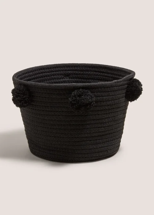 Black Rope Storage Basket Image 1