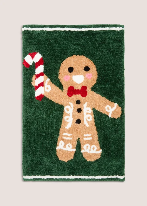 Green Gingerbread Bathmat Image 1
