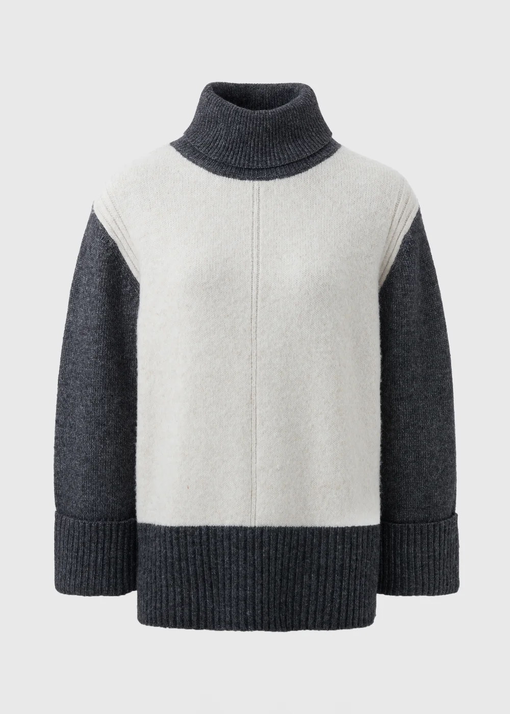 Et Vous White Colour Block Jumper - S Image 4